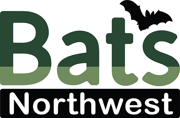 The image shows the logo for Bats Northwest with Bats in large green text and a black silhouette of a bat above the s. Northwest is in white text on a black background below.