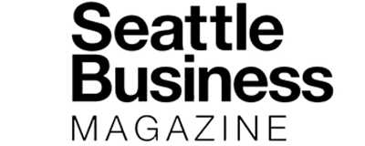 The logo for Seattle Business Magazine, featuring the publication name in bold black text on a white background.
